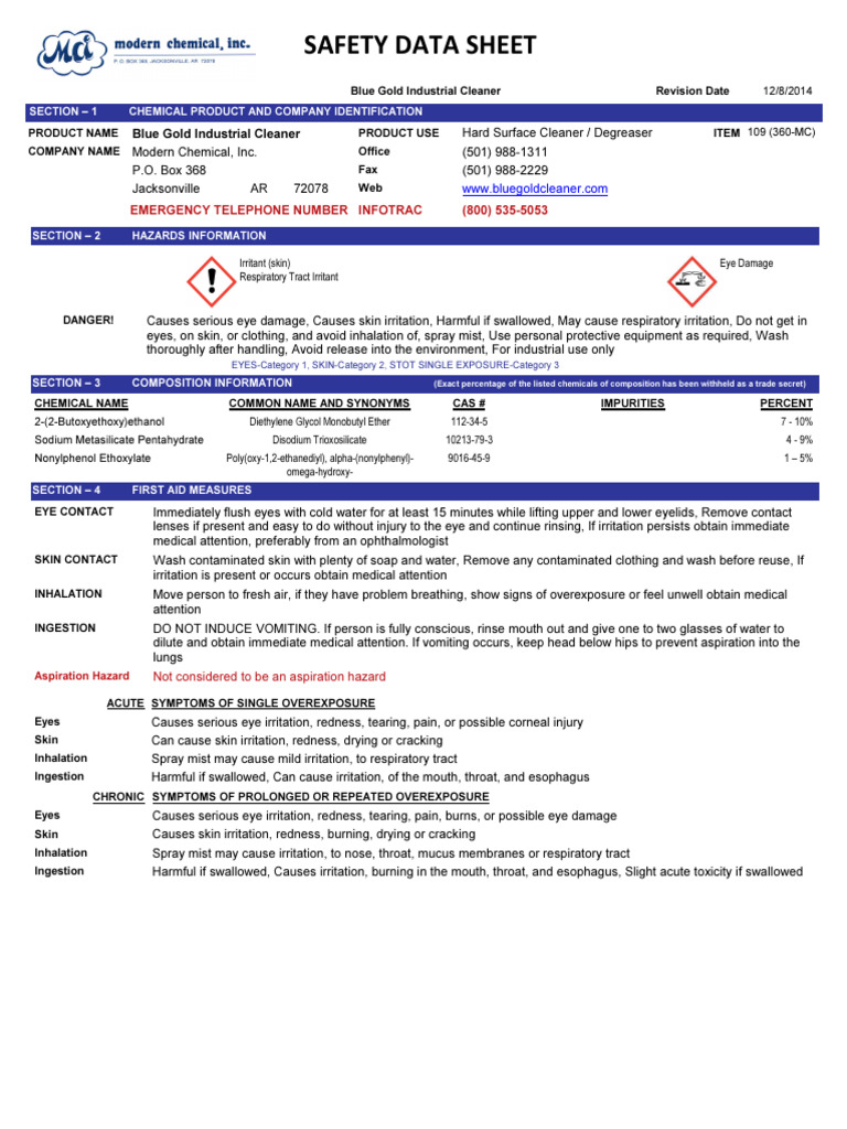 Blue-Gold | PDF | Volatile Organic Compound | Personal Protective Equipment