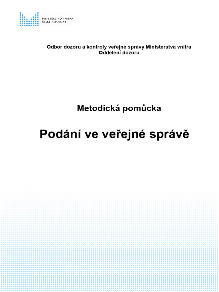 Podání Ve Veřejné Správě | PDF