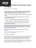 Download Influence of Product Characteristics on Rate of Adoption by Janine Kyra Rivera SN81331999 doc pdf