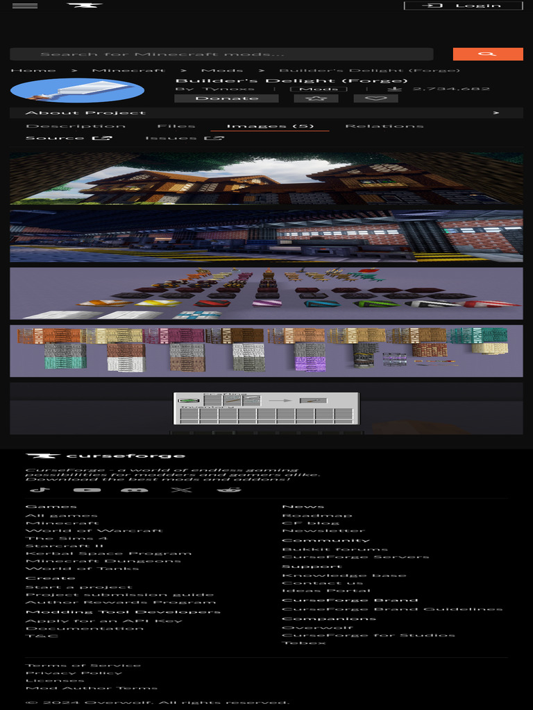 Builder's Delight (Forge) - Screenshots - Minecraft Mods - CurseForge | PDF