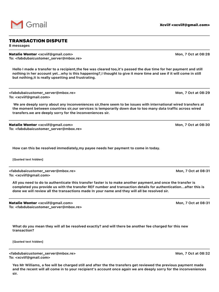 Transaction Dispute Resolution Process | PDF | Payments | Money