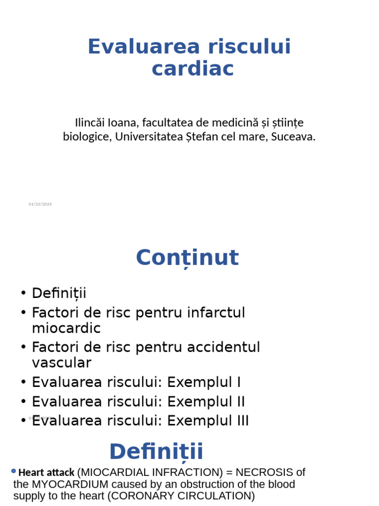 Evaluarea Riscului | PDF | Myocardial Infarction | Stroke