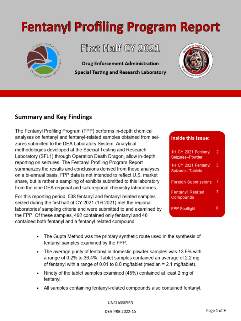 FPP Report January 2022 | PDF | Fentanyl | Drug Enforcement Administration