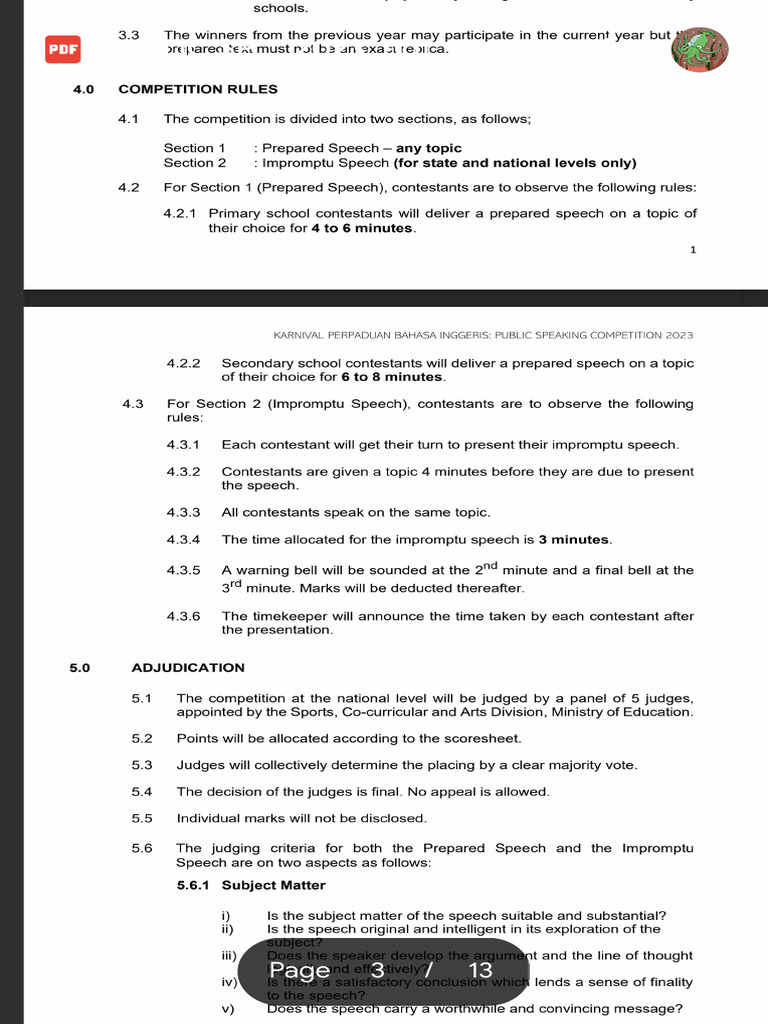 PUBLIC SPEAKING COMPETITION 2023..pdf - Google Drive | PDF | Logic