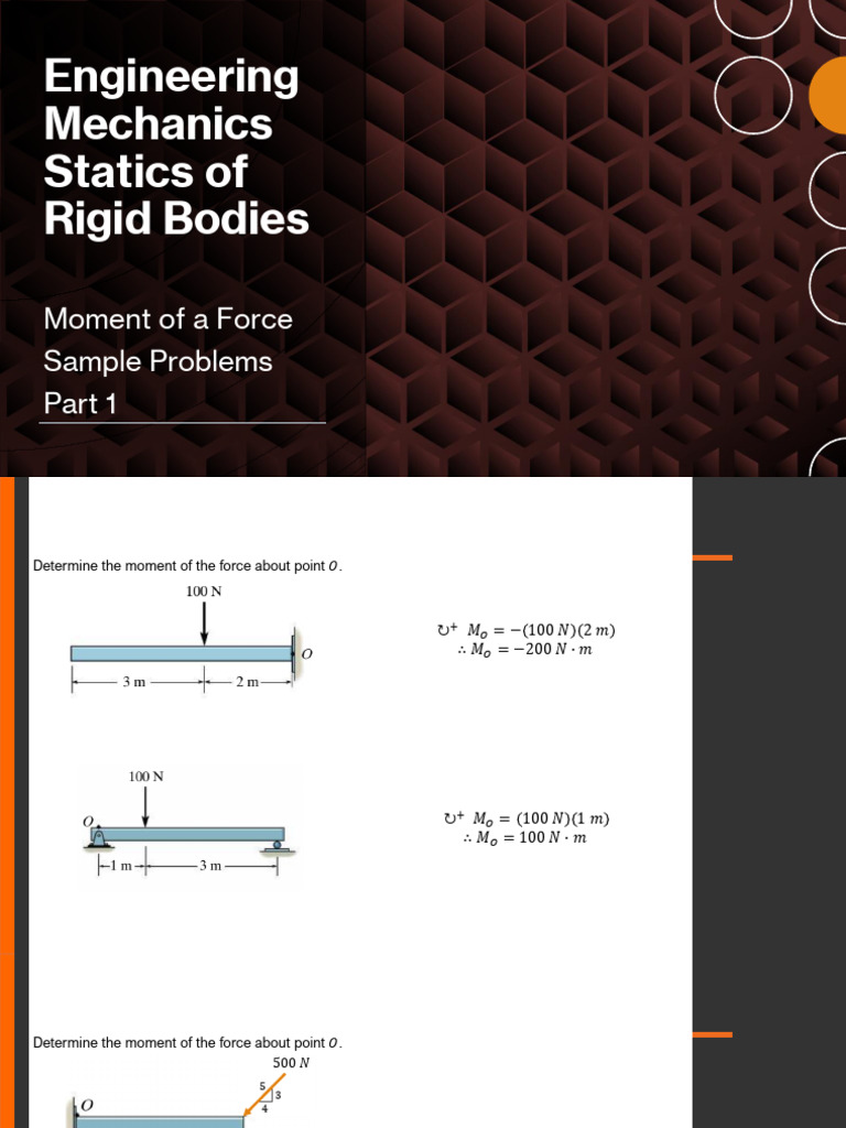 003 - Moment of A Force Sample Problems | PDF | Force | Temporal Rates