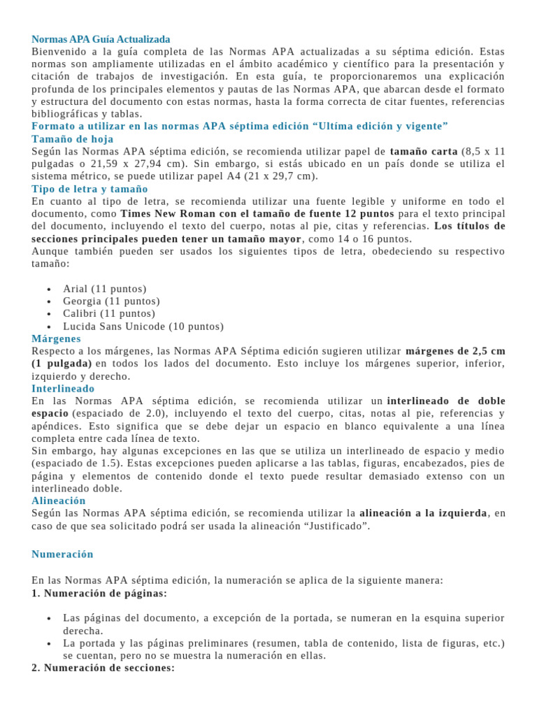 Normas APA Guía Actualizada | PDF | Estilo apa | Sumario abstracto)