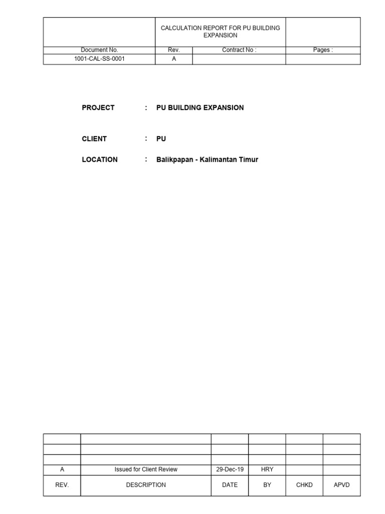 PU Building Expansion Calculation Report - RA | PDF | Bending ...