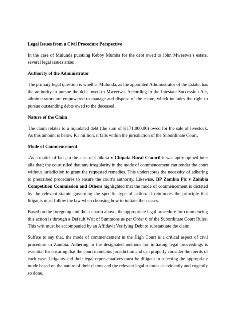 Civil Procedure: Debt Recovery Process | PDF | Lawsuit | Affidavit