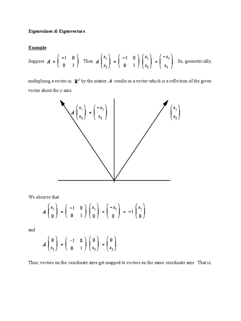Eigenvalues & Eigenvectors | PDF