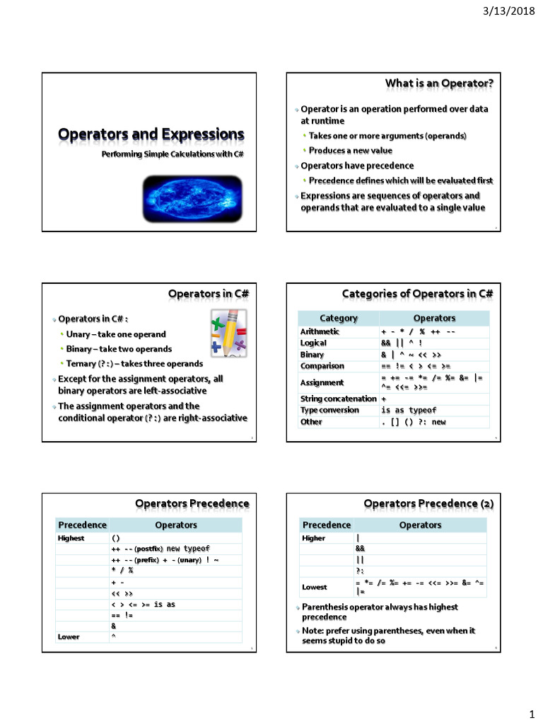 3 Operators Expressions and Statements a26fe255a9228b17d57dde1ed891b1d9 ...