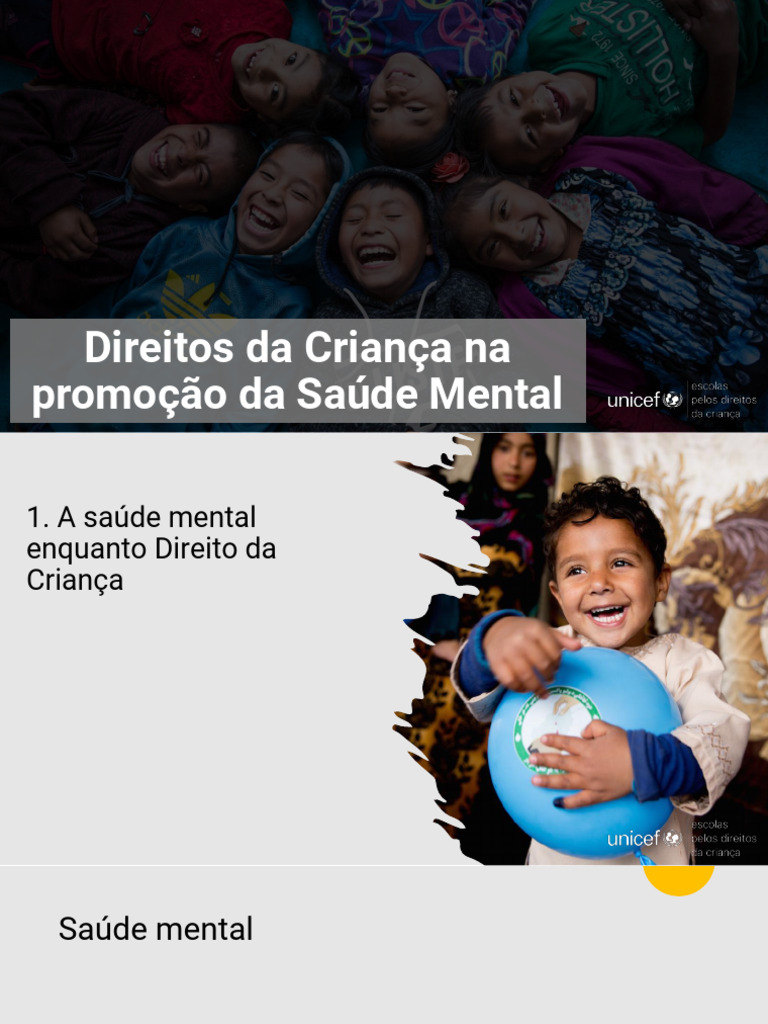 UNICEF Formacao Direitos-Crianca promocao-Saude-Mental | PDF | Saúde ...