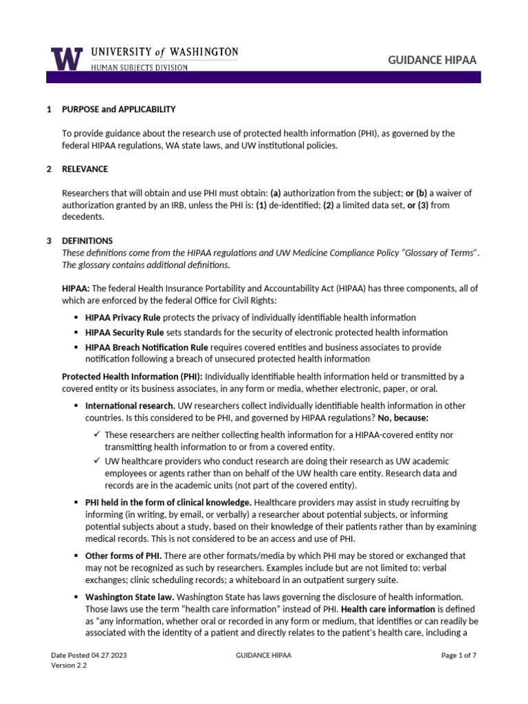 GUIDANCE HIPAA v2.2 2023.04.27-9 | PDF | Health Insurance Portability ...