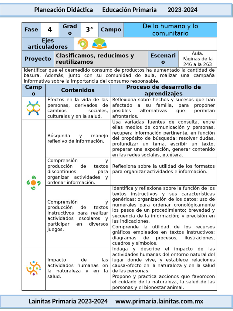 Proyecto de Reciclaje para Tercer Grado | PDF | Residuos | Reciclaje