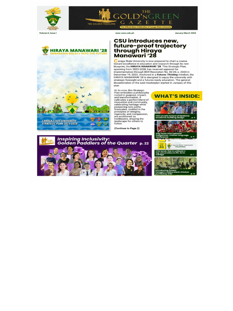 CSU Newsletter - Digital Version (Jan-Mar 2024) | PDF
