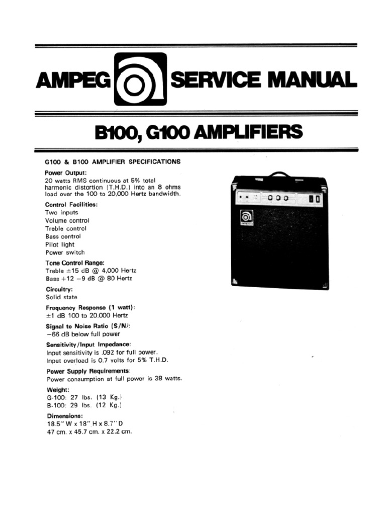 B100 G100 SRVC MNL | PDF