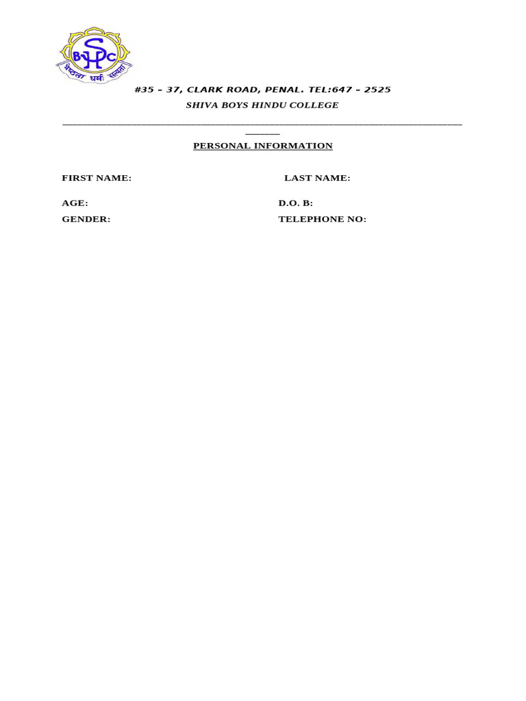 SBHC Form | PDF