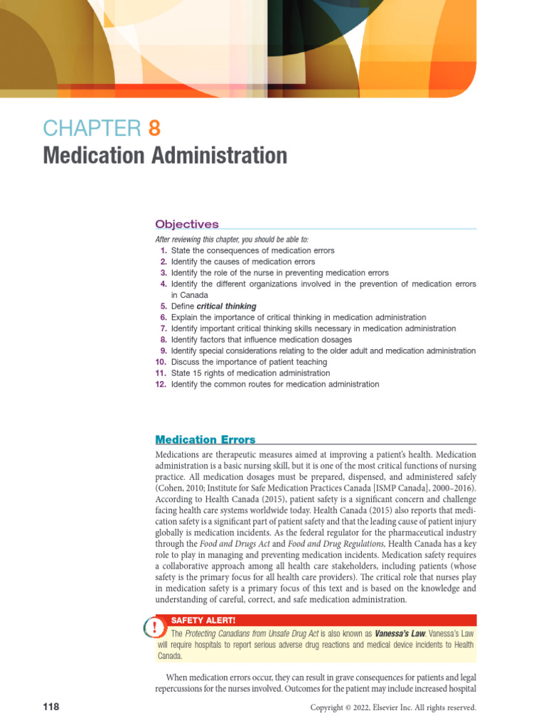 Medication Administration: Objectives | PDF | Medical Error | Patient ...