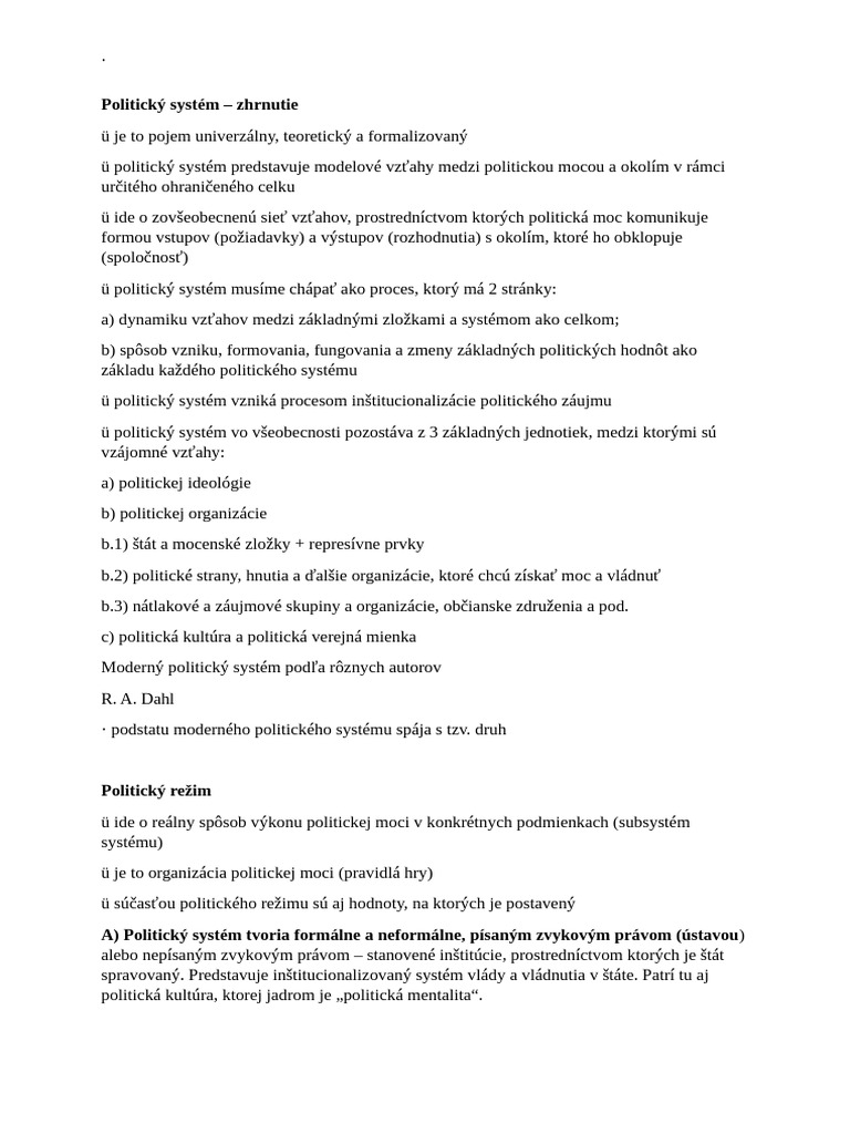 Politický Systém | PDF