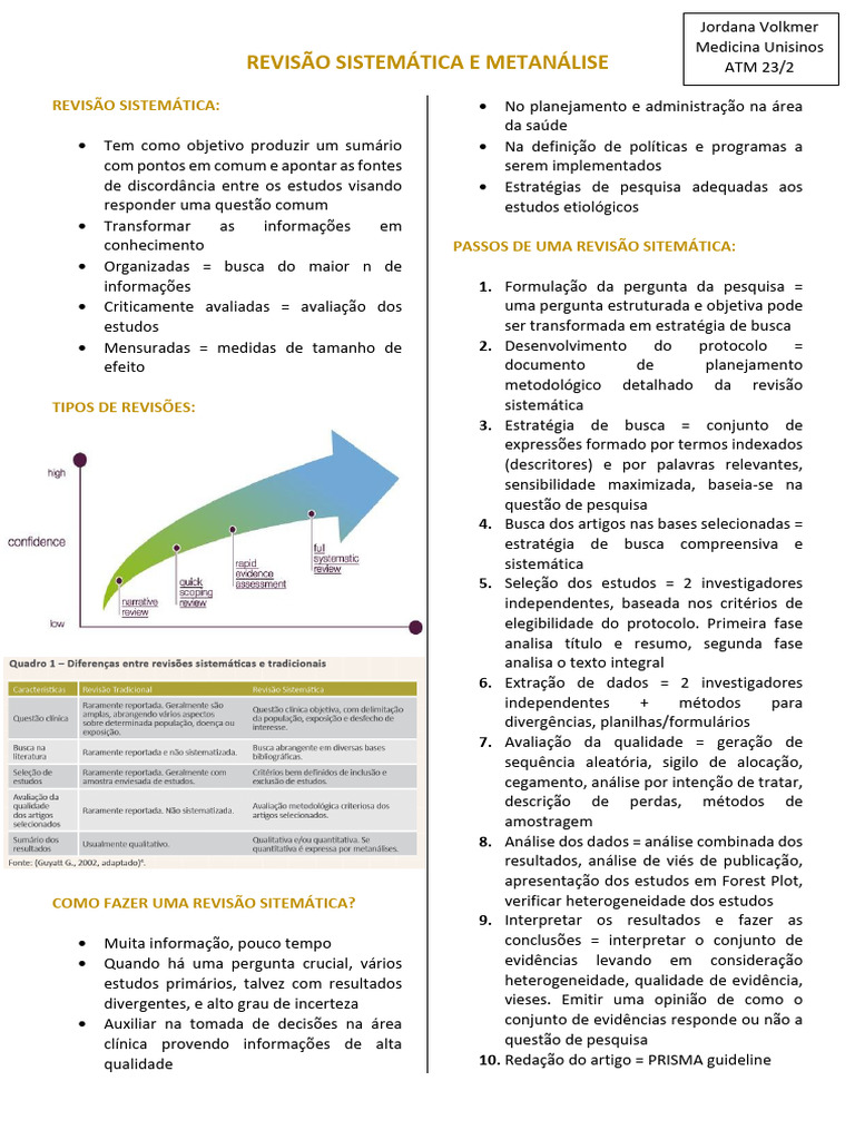 Guia Completo de Revisão Sistemática | PDF | Análise sistemática ...