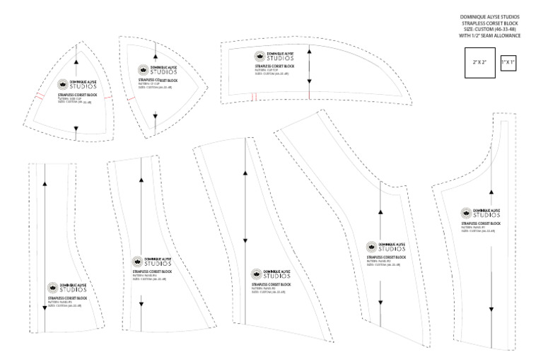 Custom Strapless Corset Block Patterns | PDF | Lingerie