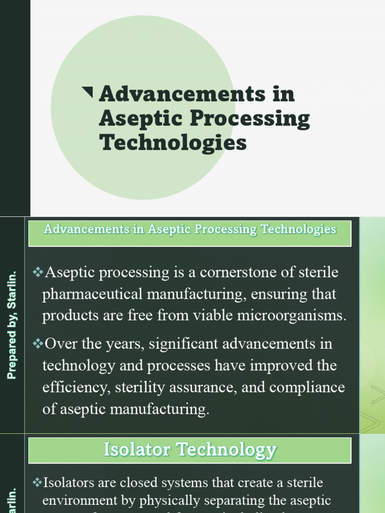 Advancements in Aseptic Processing | PDF | Sterilization (Microbiology)