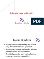 Introduction To Gender: Duration: 3 Weeks