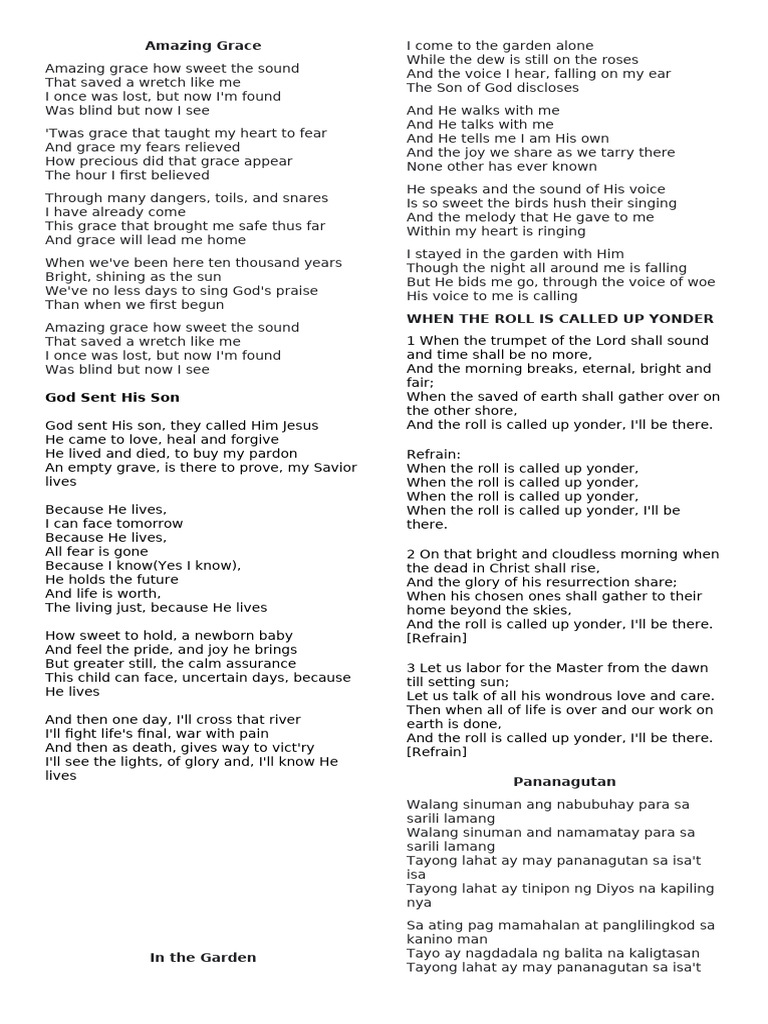 Christian Songs | PDF | Glory (Religion) | Assurance (Theology), image size:768x1024