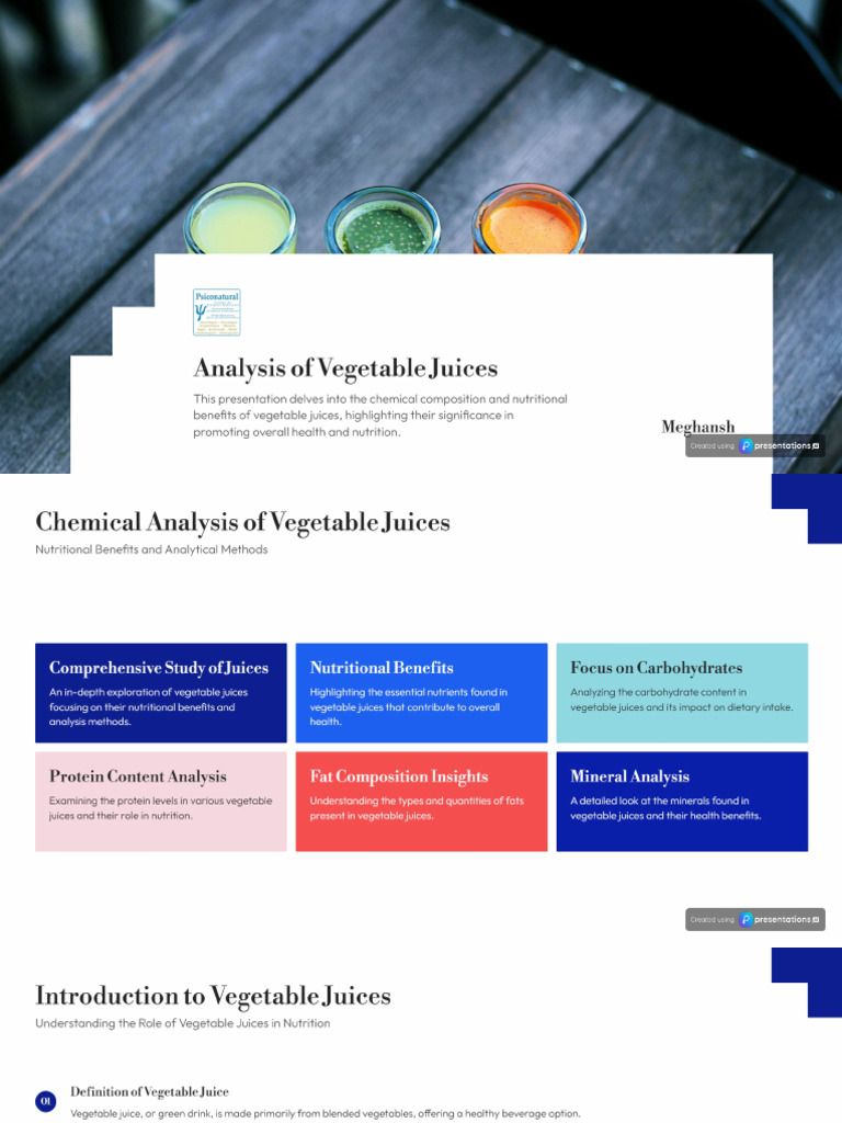 Chemistry Project Analysis of Vegetable Juices | PDF