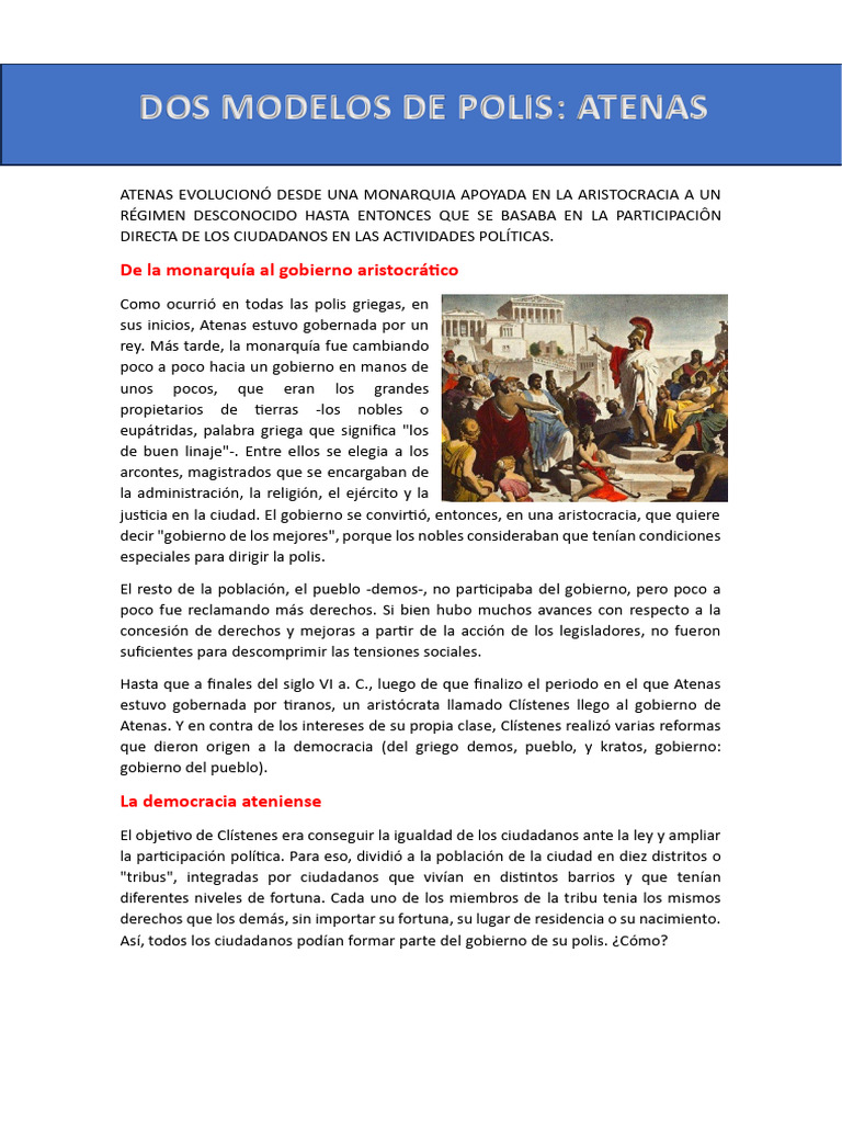 Evolución de la Democracia en Atenas | PDF | Antigua Grecia | Gobierno