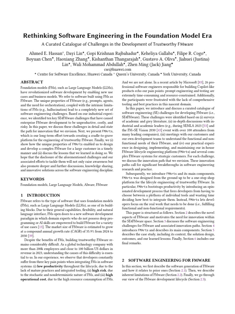 Rethinking Software Engineering in The Foundation Model Era | PDF ...