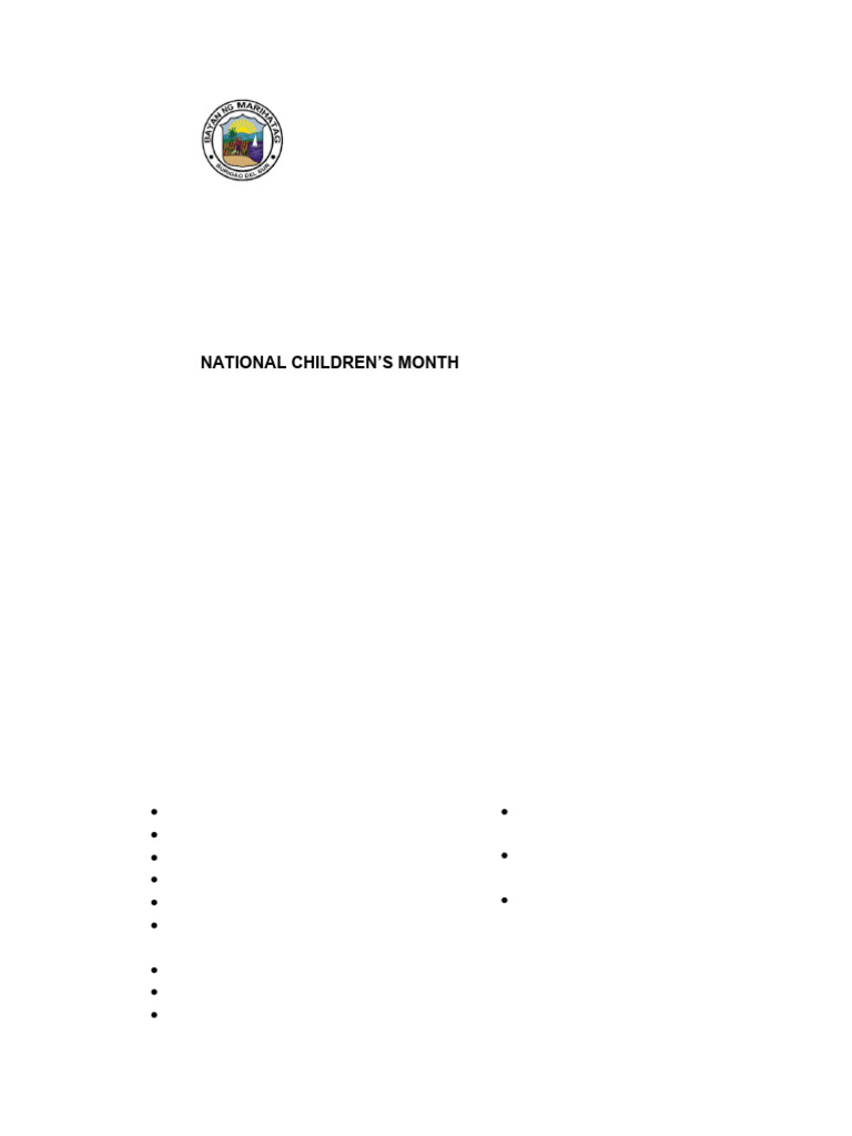 Marihatag National Children's Month Report | PDF