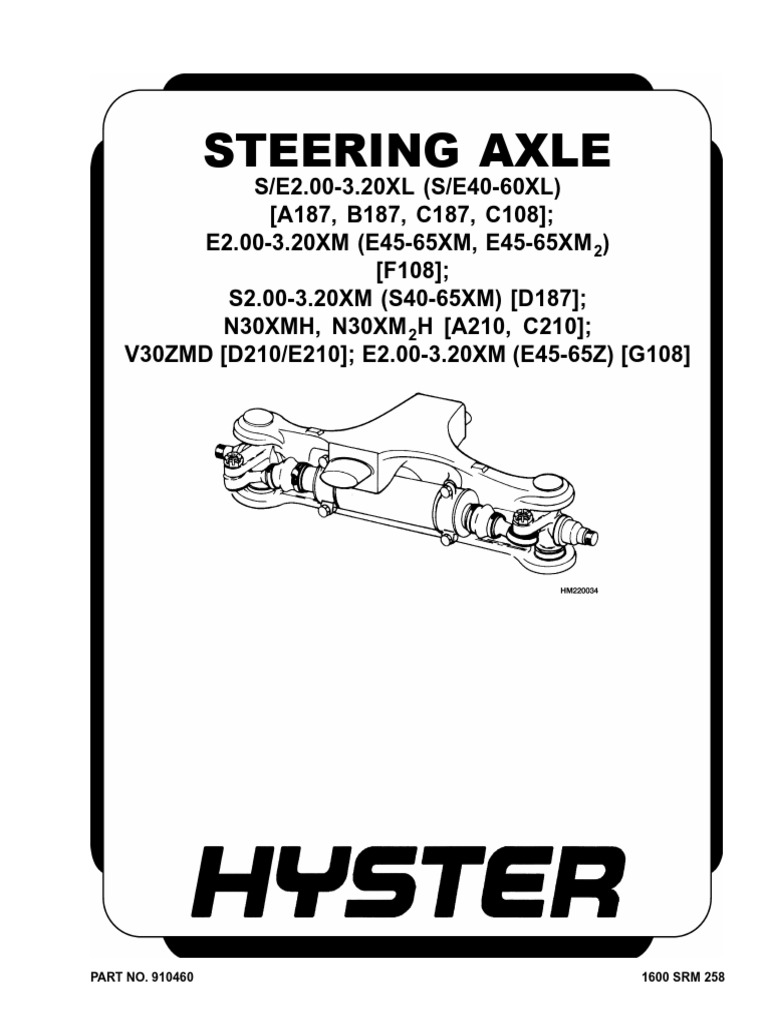 Steering Axle Maintenance Guide | PDF | Bearing (Mechanical) | Axle