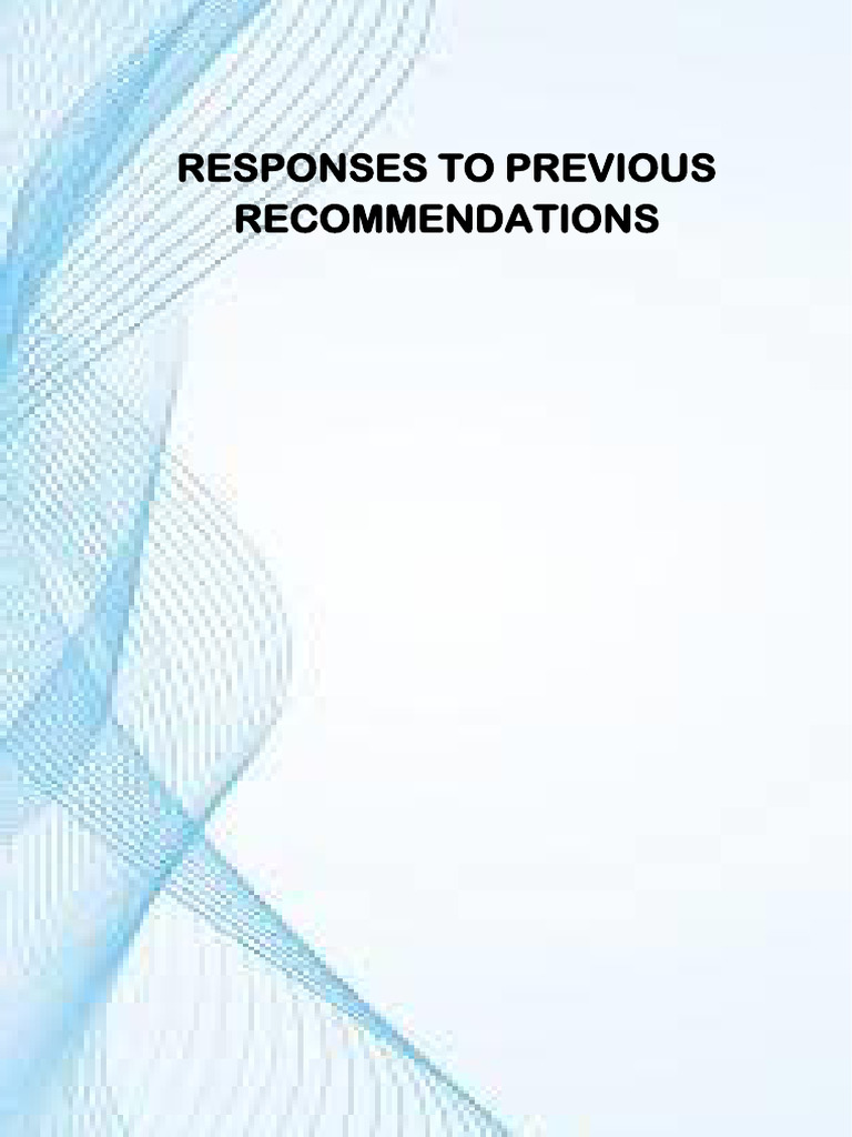 MASS Recommendations Response Report 2024 | PDF | Libraries | Librarian