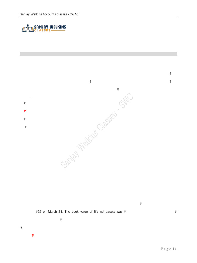 Ind AS 110 Test Paper Solutions | PDF | Equity (Finance) | Investing