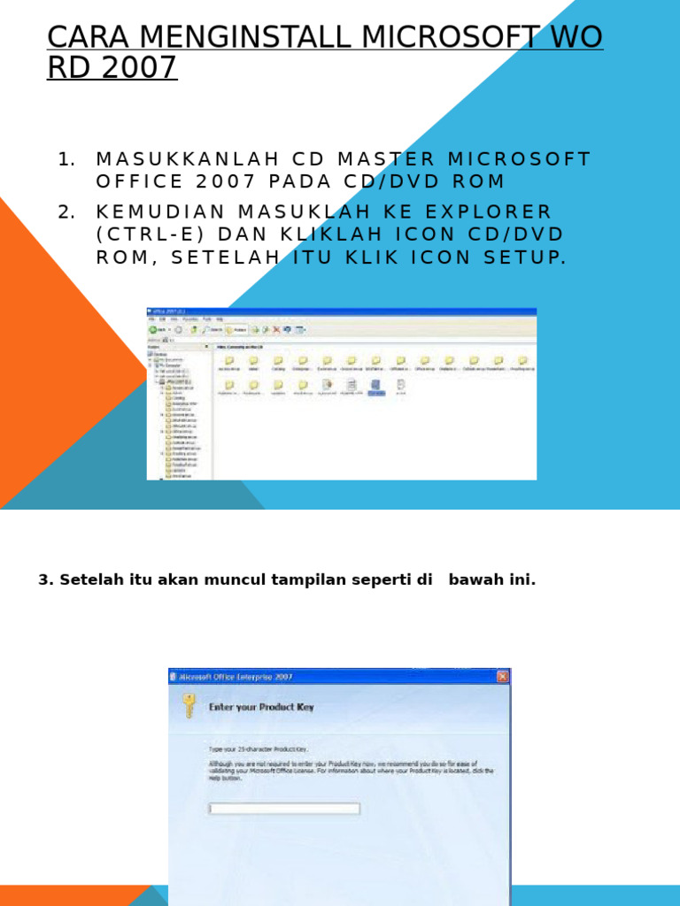 Panduan Instalasi Microsoft Word 2007 | PDF