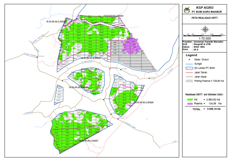 Peta Realisasi GRTT BAM 2024.pdf - 1 | PDF | Geodesy | Cartography
