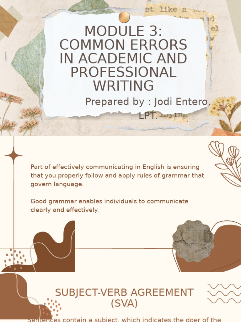 Common Errors in Academic Writing | PDF | Grammatical Number | Verb