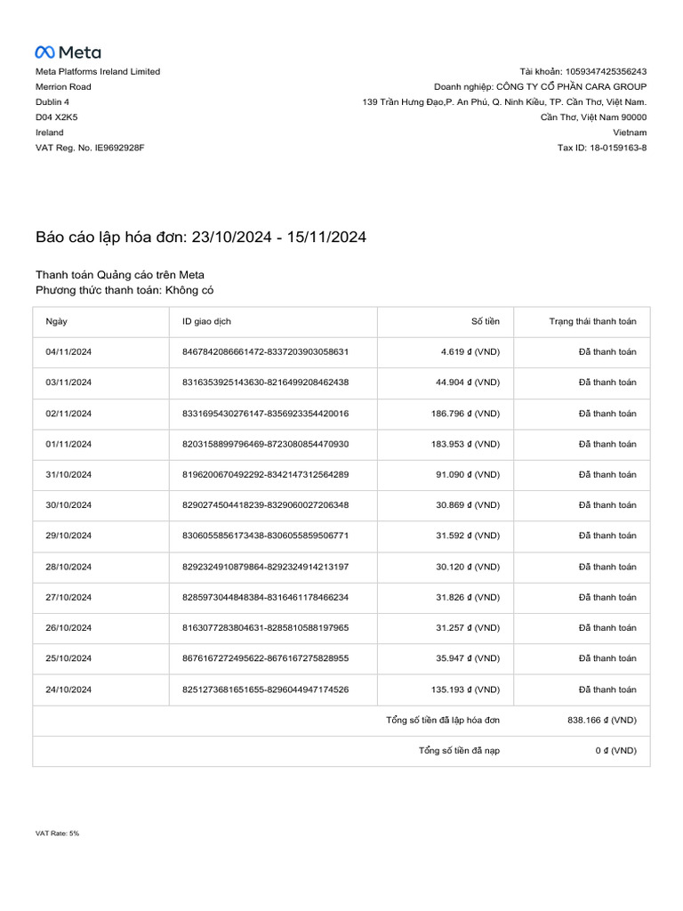 2024 10 23 2024 11 15 - Invoice - Summary | PDF