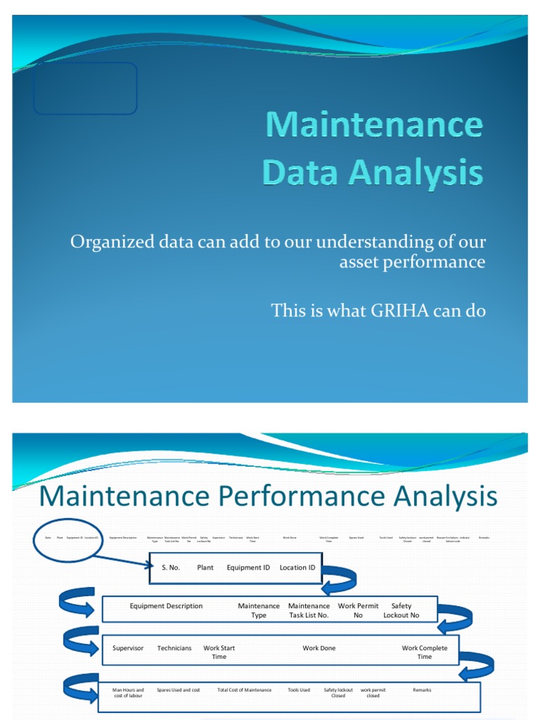 Maintenance Data Analysis | PDF | Reliability Engineering | Accountability