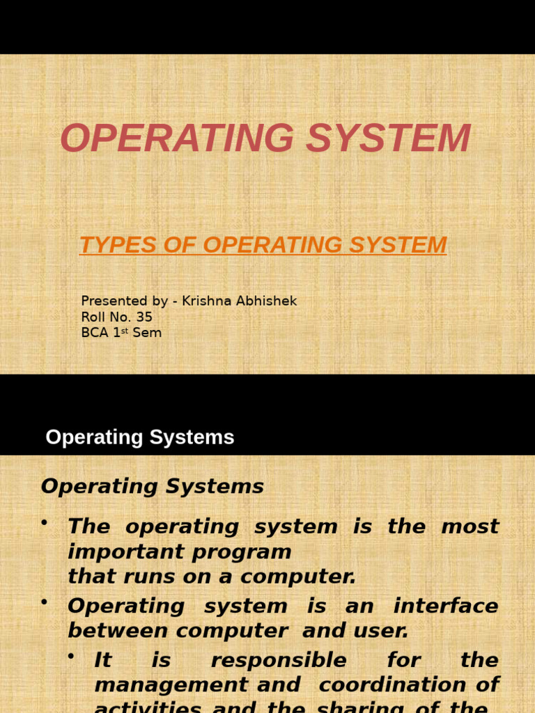 Types of Operating System | PDF | Operating System | Information Technology