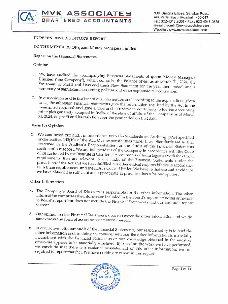 QMML Audit Report Mar24 Signed | PDF