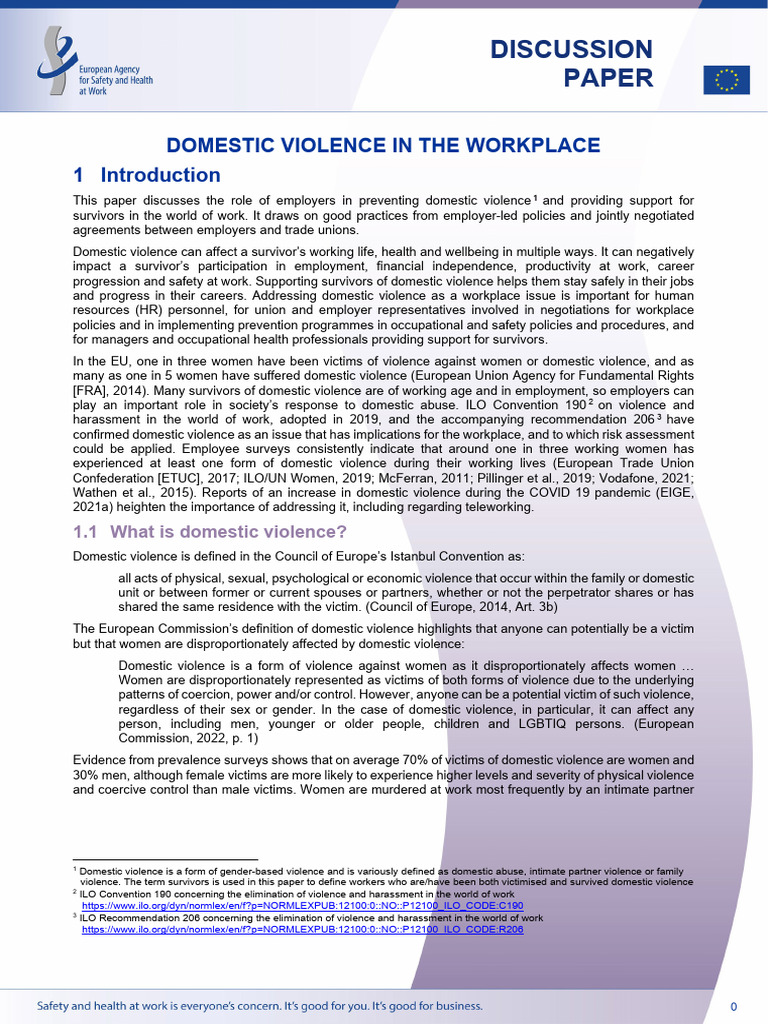 Workplace Support for Domestic Violence Survivors | PDF | Domestic ...