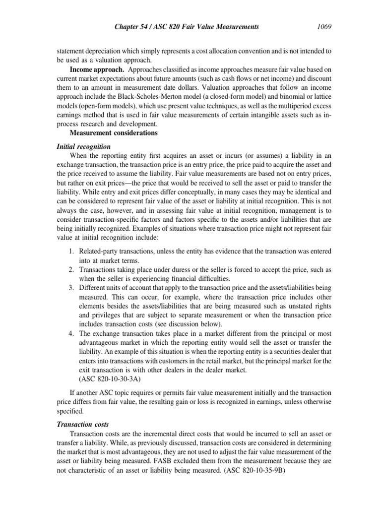 ASC 825-10 Fair Value Measurement Guide | PDF | Fair Value | Valuation ...