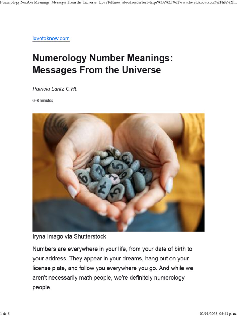 Numerology Number Meanings Explained | PDF | Yin And Yang