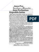 Jawa Pos 11-02-2012: Mohon Perhatian Kapolda Jawa Timur