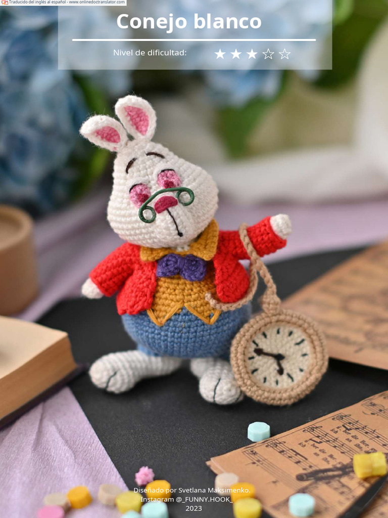 Patrón de Conejo Blanco a Crochet | PDF
