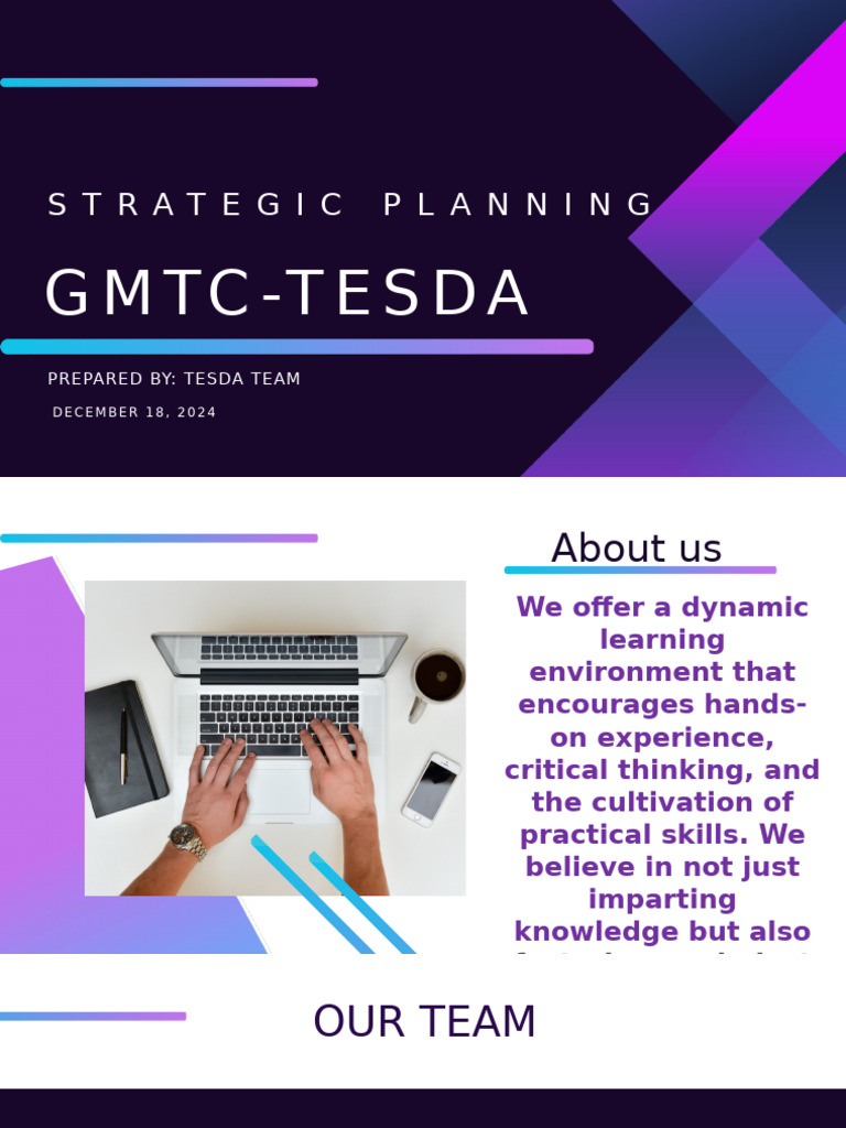 GMTC TESDA Strategic Planning 2024 | PDF | Swot Analysis | Business