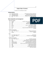 STATA - Subject Table of Contents