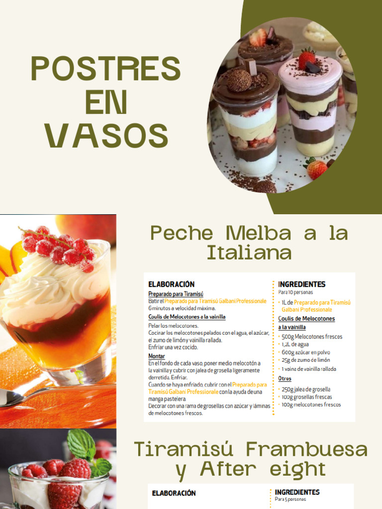Postres en Vasos | PDF