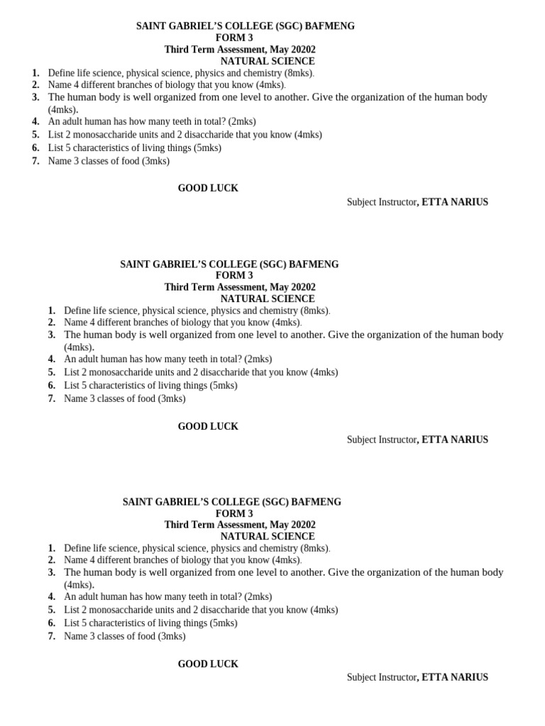 FORM 3 SGC May 2022 | PDF | Inquiry | Observation